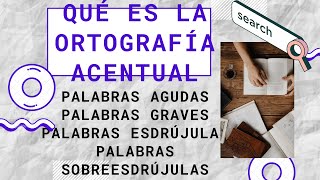 ortografía acentual qué es Palabras agudas graves esdrújulas y sobreesdrújulas [upl. by Harberd978]