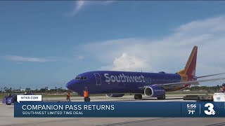 Southwests companion passes return for a limited time [upl. by Alfy57]