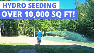 Hydro Seeding Timelapse  Over 10000 SQ FT of Lawn [upl. by Luapnaes]