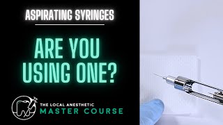 Aspirating Dental Syringes  LocalAnestheticcom [upl. by Isayg817]