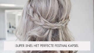 Tutorial  Zó maak je het perfecte festival kapsel [upl. by Nosreh]