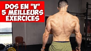 DOS EN V  5 MEILLEURS EXERCICES HALTÈRES [upl. by Gignac168]