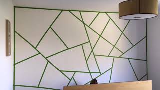 How to paint a DIY geometric feature wall in four easy steps [upl. by Tatiania]