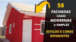 🏡 Descubra o PODER DA SIMPLICIDADE 58 FACHADAS DE CASAS MODERNAS  Vibrantes em Cores e Estilos [upl. by Laflam238]