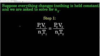 Chem 143 Algebra For Combined Gas Law Problems [upl. by Carver]