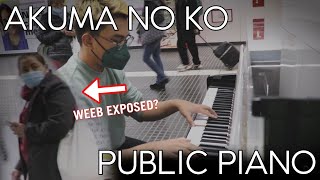 I played AKUMA NO KO on a PUBLIC piano in a train station [upl. by Ainevuol819]