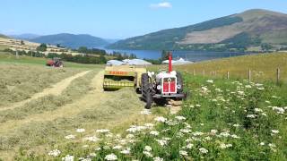 David Brown baling with Claas Markant 60 part 1 [upl. by Ashelman913]