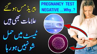 Why Pregnancy Test is Negative Negative Pregnancy Test But No Period Pregnancy Symptoms hcg test [upl. by Suirauqed]