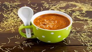 Recette  Soupe tomate vermicelles au Thermomix [upl. by Ahsatak]