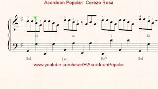 Partitura de Acordeón Cerezo Rosa [upl. by Paule]