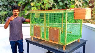 How To Make Birds Cage With Breeding Box  Easy Way To Make Birds Cage at Home [upl. by Mellie]