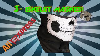 iskelet maskesi  Aliexpressden Paket 3 [upl. by Sudnak241]