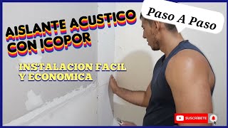 Como AISLAR el RUIDO con ICOPOR de muros en DRYWALL O Estructuta Liviana Facil y Rapido [upl. by Arikal]