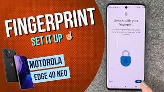 Motorola Edge 40 Neo  How to set up Fingerprint • 📱 • 👆🏼 • 🔐 • Tutorial [upl. by Nadia]