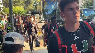 Canes arrive at Cal October 5 2024 [upl. by Sicnarf]