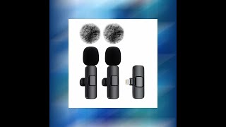 NEW Wireless Lavalier Microphone Audio Video Recording Mini Mic For iPhone Android Laptop Live Ga [upl. by Nuj]