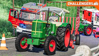 LS19 CHALLENGERS 9 Mit völlig überladenen OLDTIMERN zum Kuhstall in ITALIEN  FARMING SIMULATOR 19 [upl. by Etnohc]