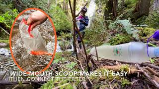 Filtering Water on the Tarbell Trail with the Cnoc Vecto Vesica and Hydroblu Versaflow [upl. by Ynohtnanhoj]