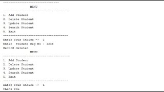 III BCA J2EE Lab Ex B1 Menu driven JDBC program to perform basic operations with Student Table [upl. by Iclek28]