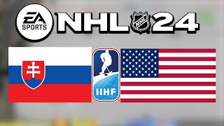 SVK  USA  NHL 24  MS v hokeji 2024 [upl. by Herzig479]