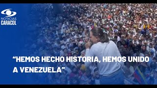 Durísimo mensaje de María Corina Machado contra el régimen de Nicolás Maduro en Caracas [upl. by Carlita]