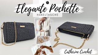 Wie man eine elegante Pochette häkelt  Häkeltasche  Abendtasche [upl. by Solracsiul]