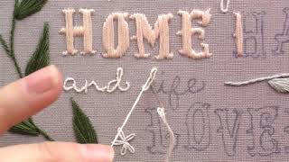 How to Embroider Letters Using the Stem Stitch [upl. by Denna915]