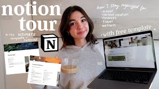 the ULTIMATE Notion tour for productivity amp organization 💻 school content travel wellness amp more [upl. by Cresida340]