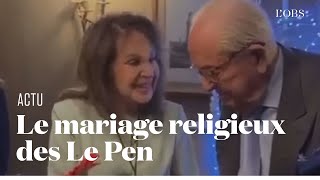 Le mariage de JeanMarie Le Pen avec sa femme Jany célébré par un abbé traditionaliste [upl. by Aihsyn]