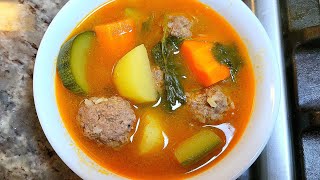 Caldo De Albondigas  Ground Beef Recipe [upl. by Cirderf]