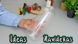 4 INGENIOSAS Ideas Navideñas con Botellas Plásticas  NUEVOS Adornos Navideños 2022 [upl. by Arriaet514]