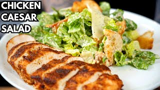 Finally Making a Salad Recipe  Chicken Caesar Salad Super Juicy Chicken amp Homemade Dressing [upl. by Naoj366]