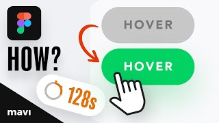 Create a Button With a HOVER Functionality in 128 SECONDS Figma Tutorial [upl. by Bryn]
