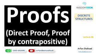 Discrete Structures 6 Proofs Direct Proof Proof by Contrapositive in Urdu by Arfan Shahzad [upl. by Neville383]