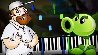 Plants vs Zombies PvZ  Intro【Opening OST Theme Song】 Piano Tutorial Sheet Music  midi cover [upl. by Fanya]