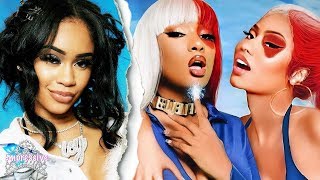 Saweetie gets dragged for trying to copy Megan Thee Stallion  Nicki and Megan collab [upl. by Atsylac]