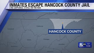 One inmate still at large after escape from Hancock County jail [upl. by Marka]