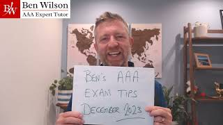 ACCA AAA D23 exam tips [upl. by Smallman452]