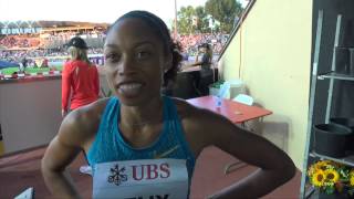 Allyson Felix quotit felt goodquot to return to the 200m [upl. by Sirotek]