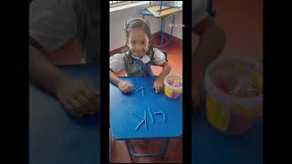 KG kids creating English Alphabet using Clay creativity PeacePublicSchool [upl. by Rauch347]