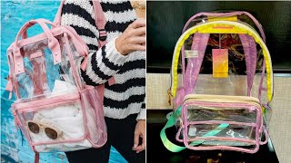 TRENDING TRANSPARENT BACKPACK DESIGNS IDEAS  MOCHILA TRANSPARENTE [upl. by Hinckley630]