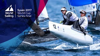 Nacra 17 Medal Race Highlights from the World Cup Series Final in Santander 2017 [upl. by Shoifet]