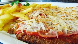 Milanesa o escalope de ternera a la napolitana [upl. by Nonie]