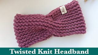 Twisted Knit Headband  Twisted Knit Ear Warmer [upl. by Treulich851]