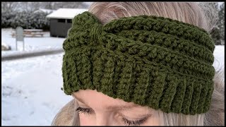 Crochet Headband with RIBBED Edge  EASY Crochet Ear warmers [upl. by Nakasuji]