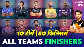 IPL 2024  All 10 Teams Finishers Rating amp Rankings  RCB  MI  CSK  KKR  LSG GT  RR DC [upl. by Drucy]