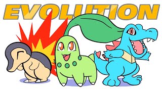 JOHTO STARTERS EVOLVE  Pokemon Evolution Animation [upl. by Aisan]