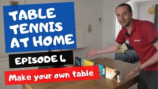 Table tennis at home  Episode 4  Make your own table [upl. by Aseuqram632]