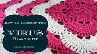 Virus Blanket  How to crochet a virus blanket  German shells virus blanket [upl. by Thadeus]