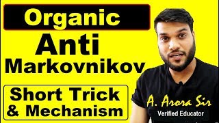 Anti MARKOVNIKOV Rule  Reaction Mechanism  Easy Trick  Organic Chemistry [upl. by Ynove]